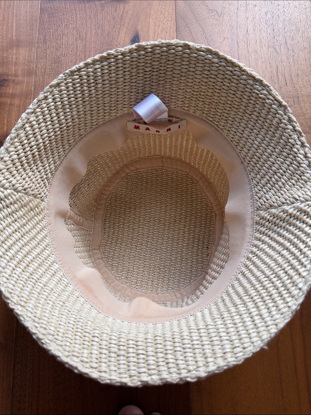 NEW / Marni Logo Embroidered Woven Bucket Hat / M - Picture 6 of 7
